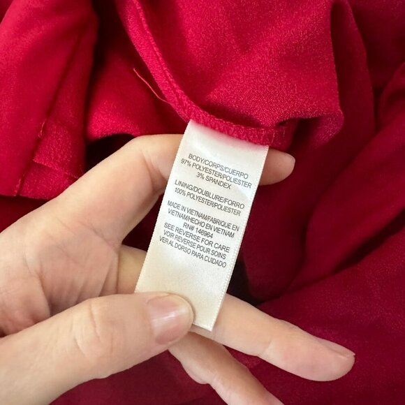 Red Julia Jordan Sleeveless Belted Jumpsuit With Wide Legs & Pockets - Picture 10 of 11